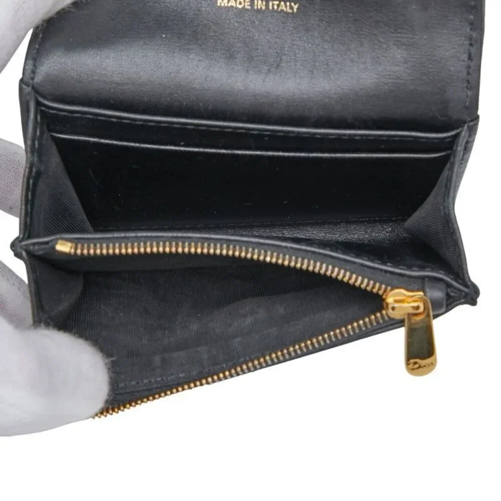 Dior Jolie Glycine Cannage Lambskin Wallet